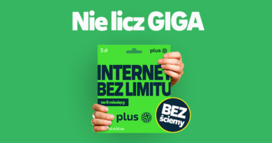 Internet bez limitu w Plusie Na Kartę