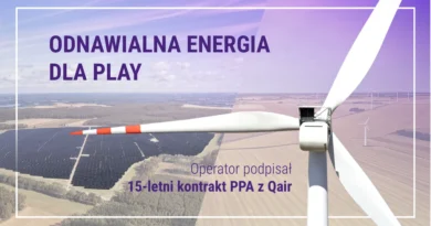 Odnawialna energia dla Play. Operator podpisał 15-letni kontrakt PPA z Qair
