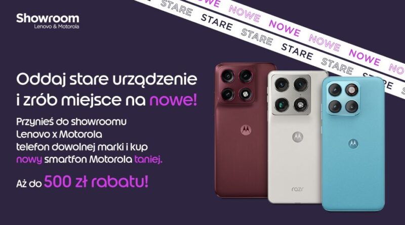 Do 500 zł rabatu na nowe smartfony Motorola. Wystarczy oddać stary telefon w Showroomie